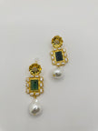 Eze Gold & Pearl Baroque Earrings