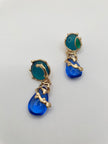 Patel Green & Blue Baroque Earrings