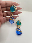 Patel Green & Blue Baroque Earrings