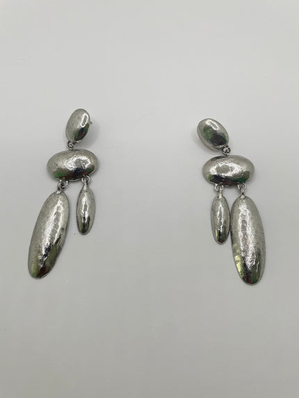 Mandisa Oversized Silver Sculptural Dangle Earring