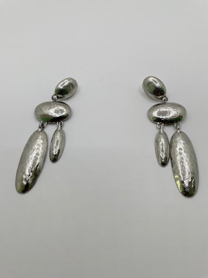 Mandisa Oversized Silver Sculptural Dangle Earring