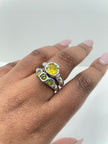 Odirile Green & Yellow Zircon Ring Set