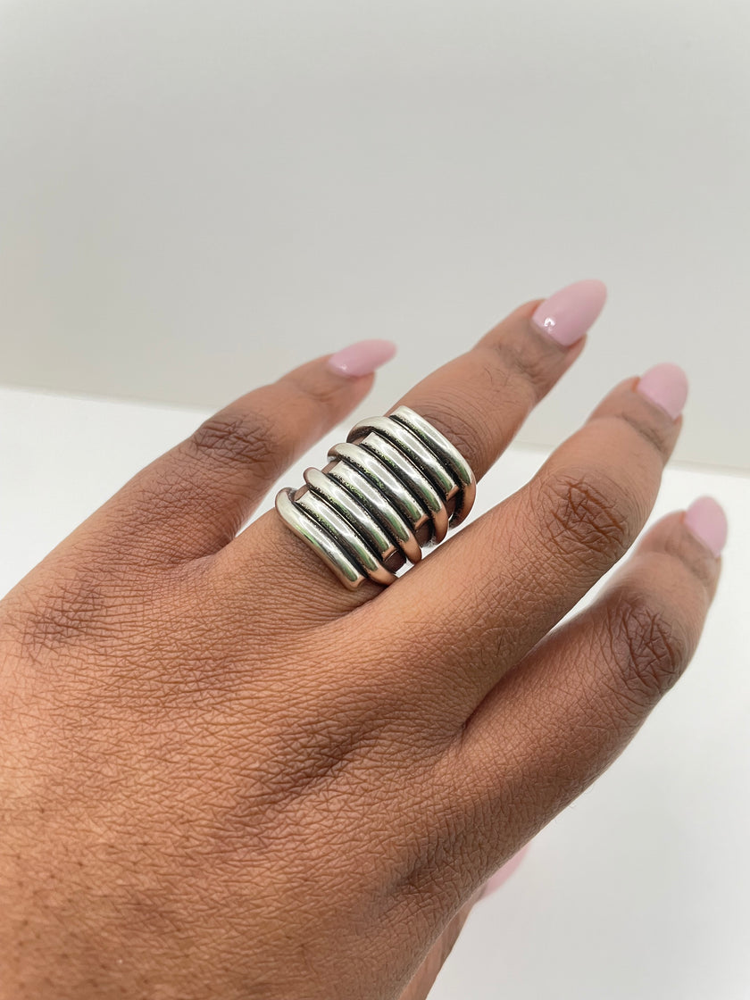 Sino Solid Silver Multi Layer Ring