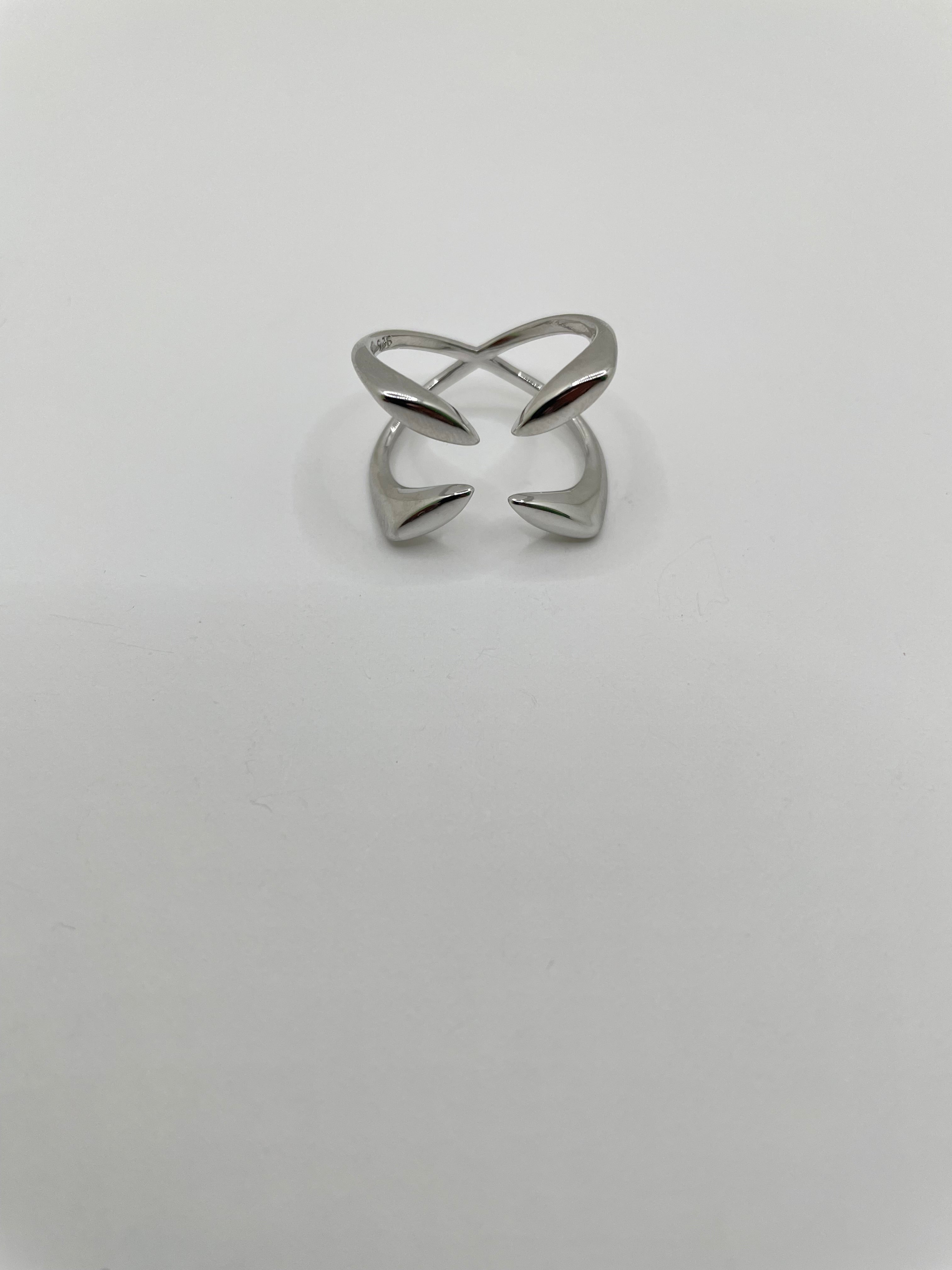 Tapiwa Solid Silver Cross Arch Ring