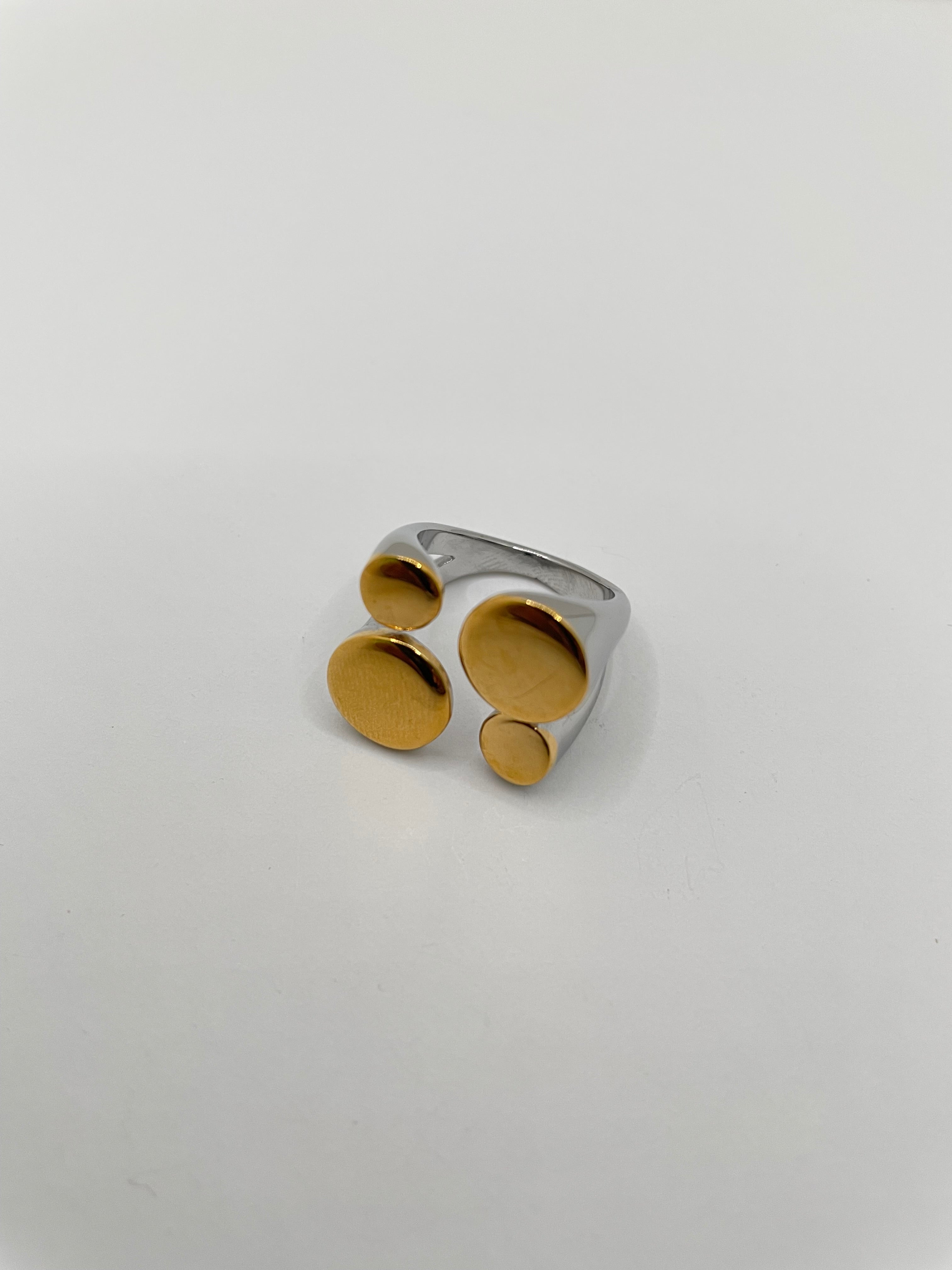 Teddy Mixed Metal Sculptural Ring