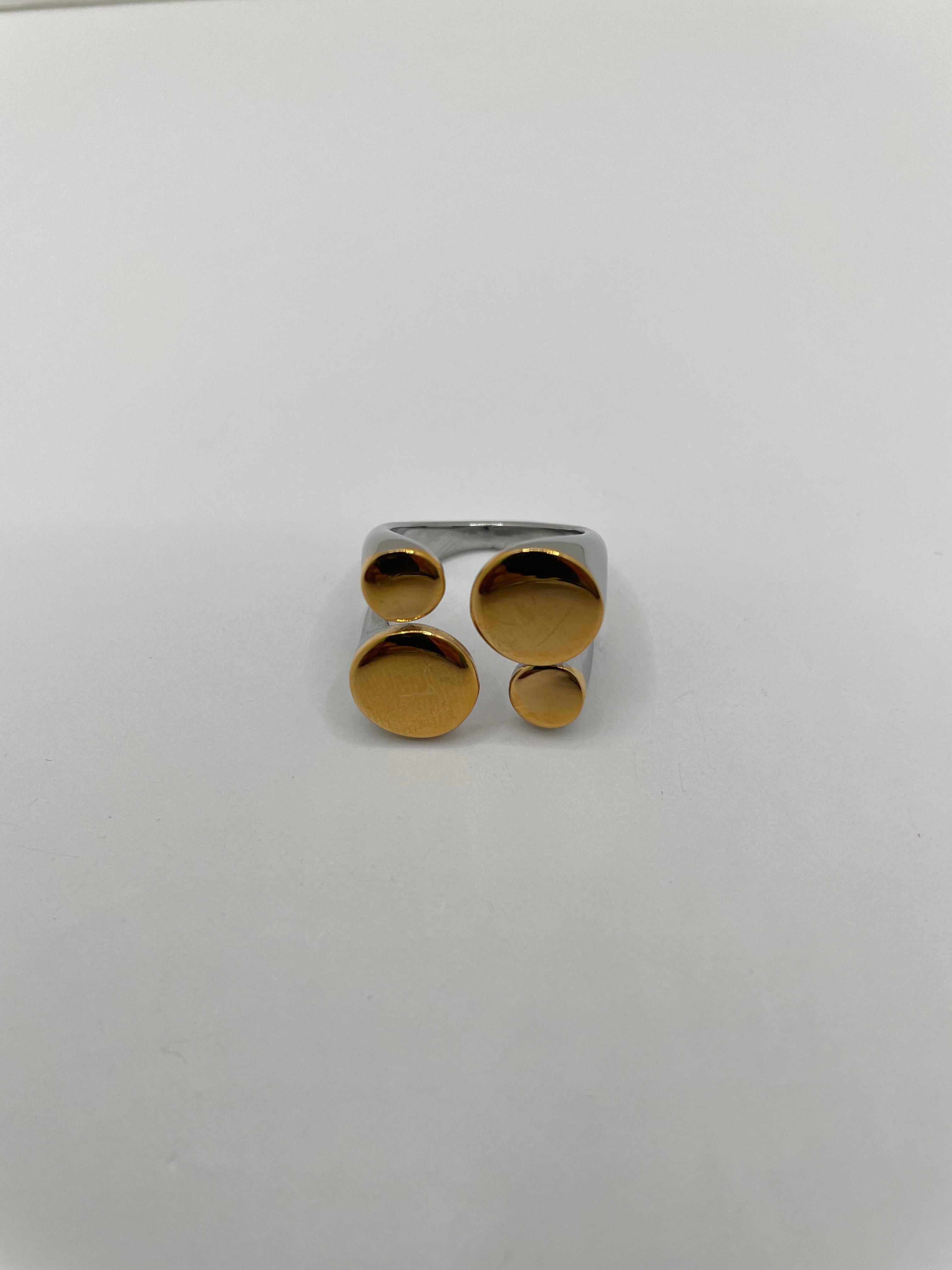 Teddy Mixed Metal Sculptural Ring