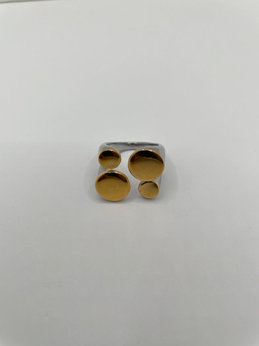 Teddy Mixed Metal Sculptural Ring