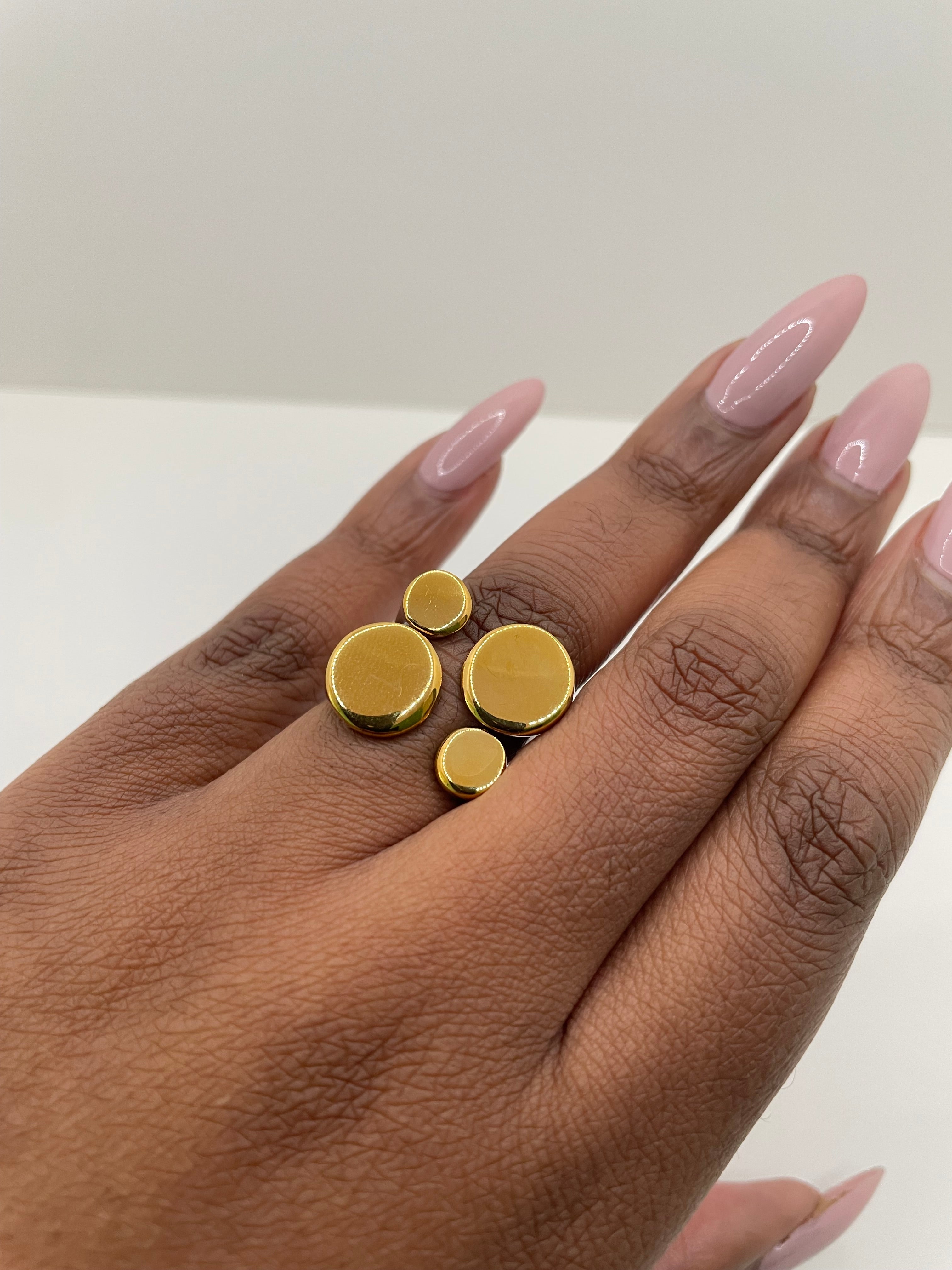 Teddy Mixed Metal Sculptural Ring