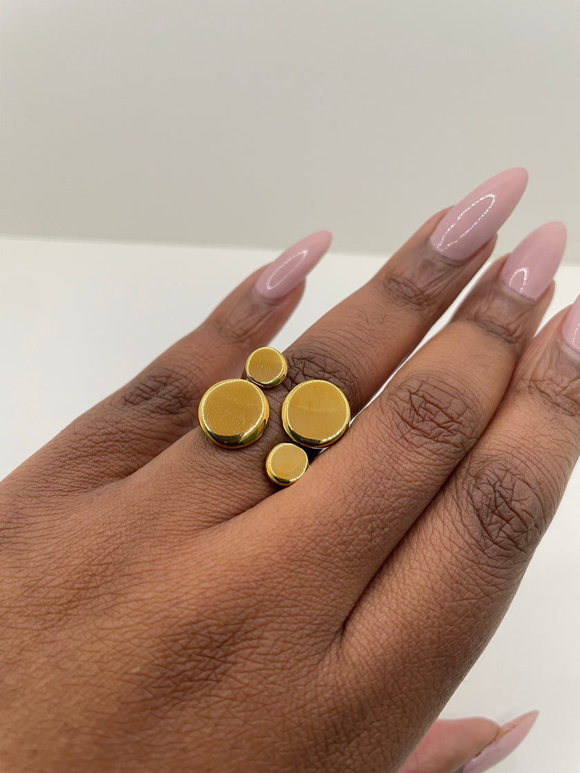 Teddy Mixed Metal Sculptural Ring