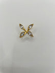 Tapiwa Gold Cross Arch Zircon Ring