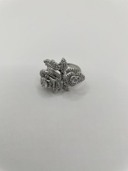 Nobuhle Silver Encrusted Flower Ring