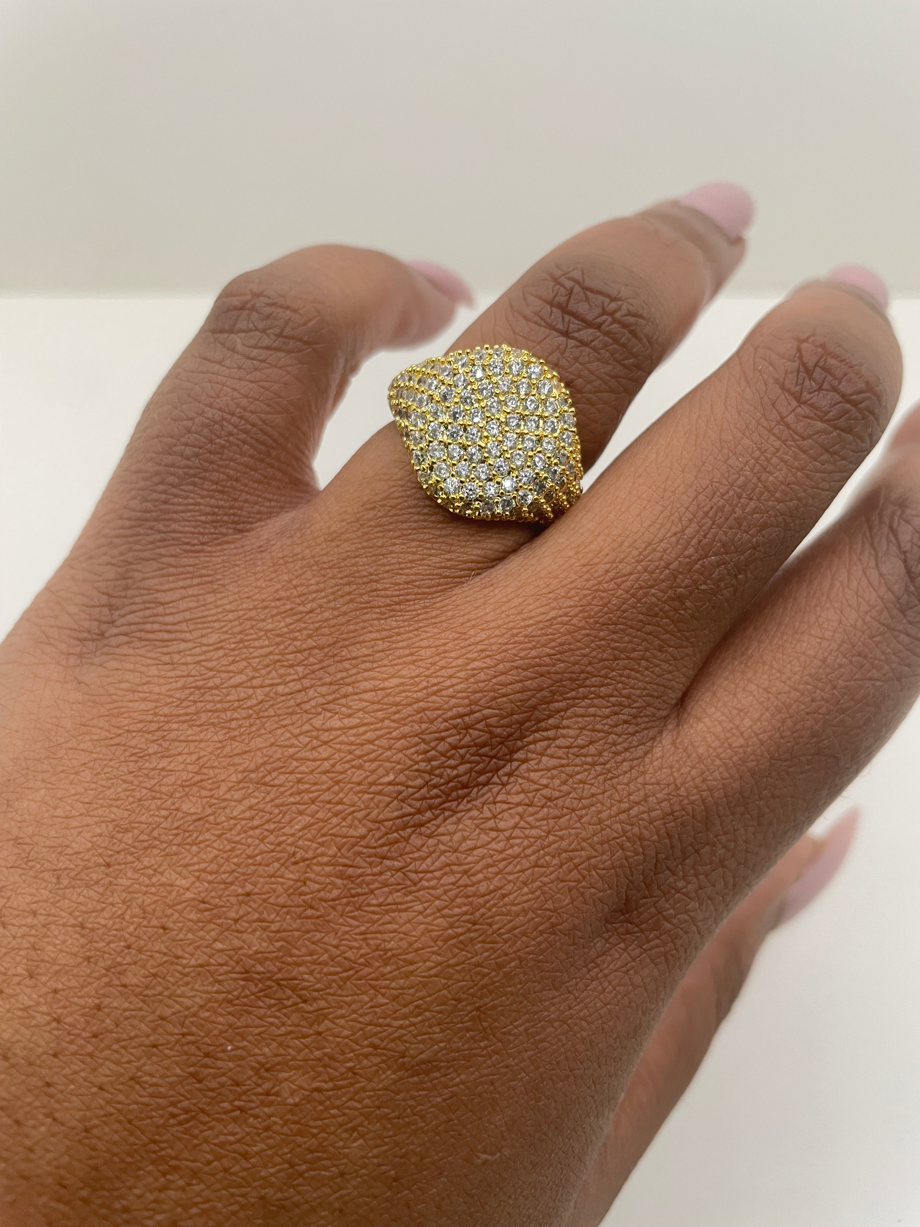 Tshego Gold Embellished Signet Ring