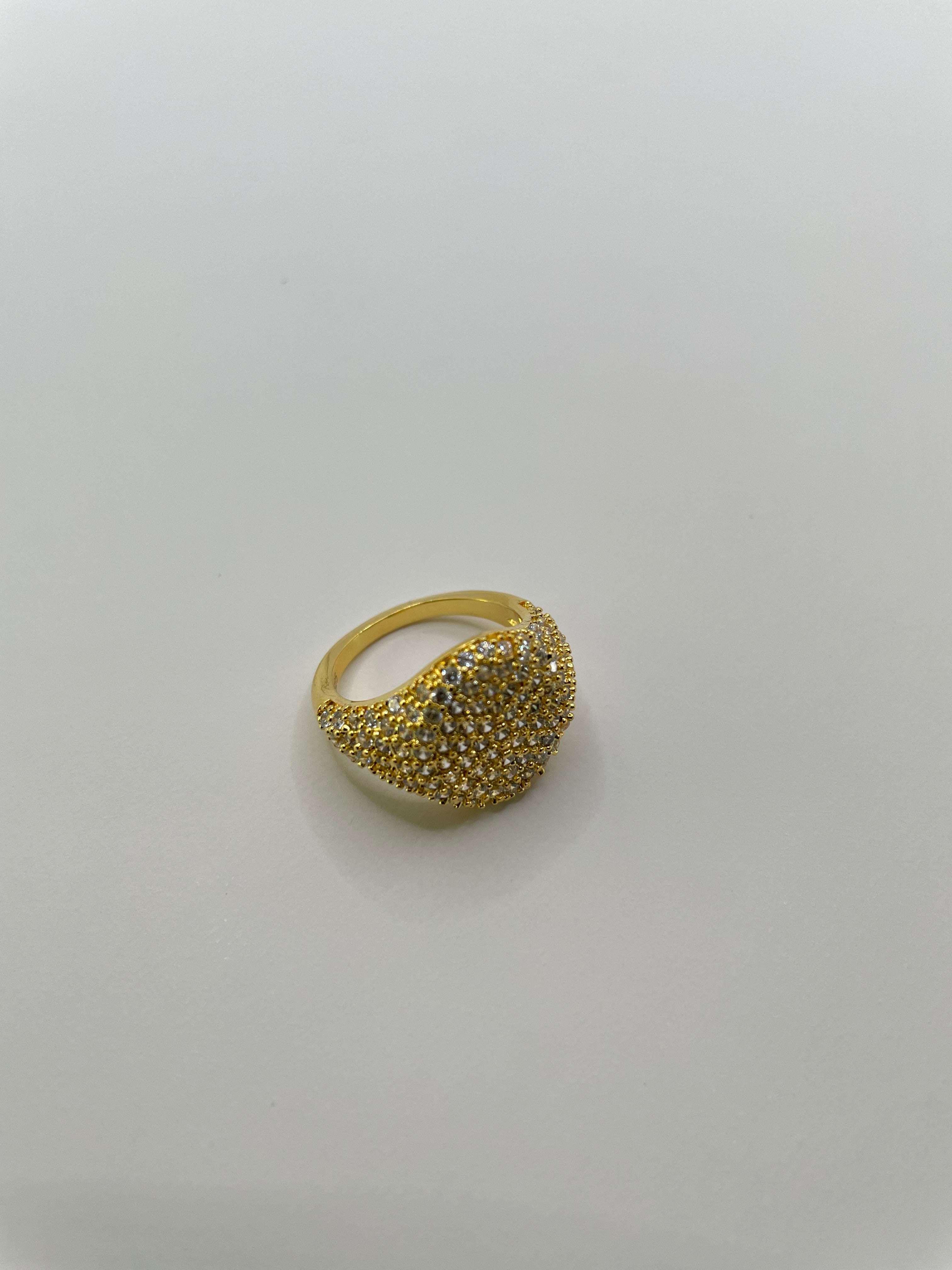Tshego Gold Embellished Signet Ring