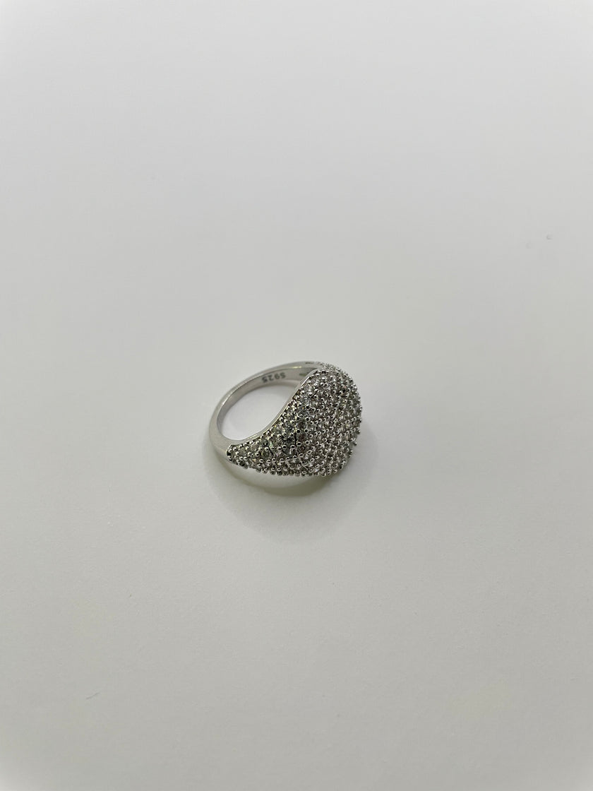 Tshego Silver Embellished Signet Ring