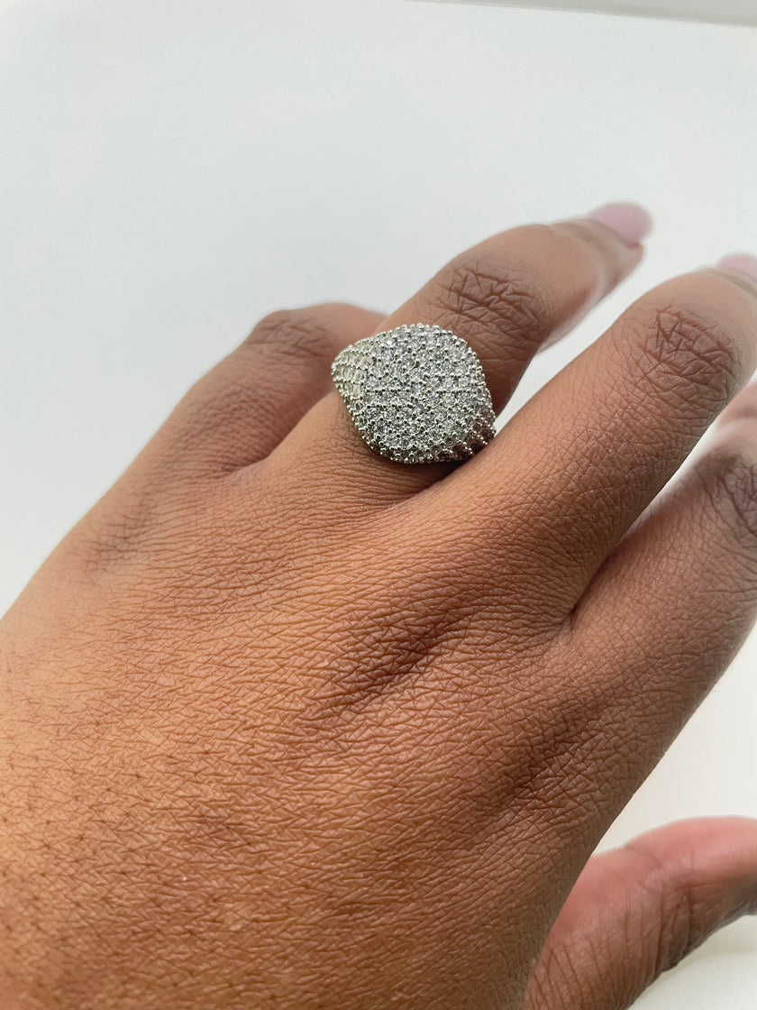 Tshego Silver Embellished Signet Ring