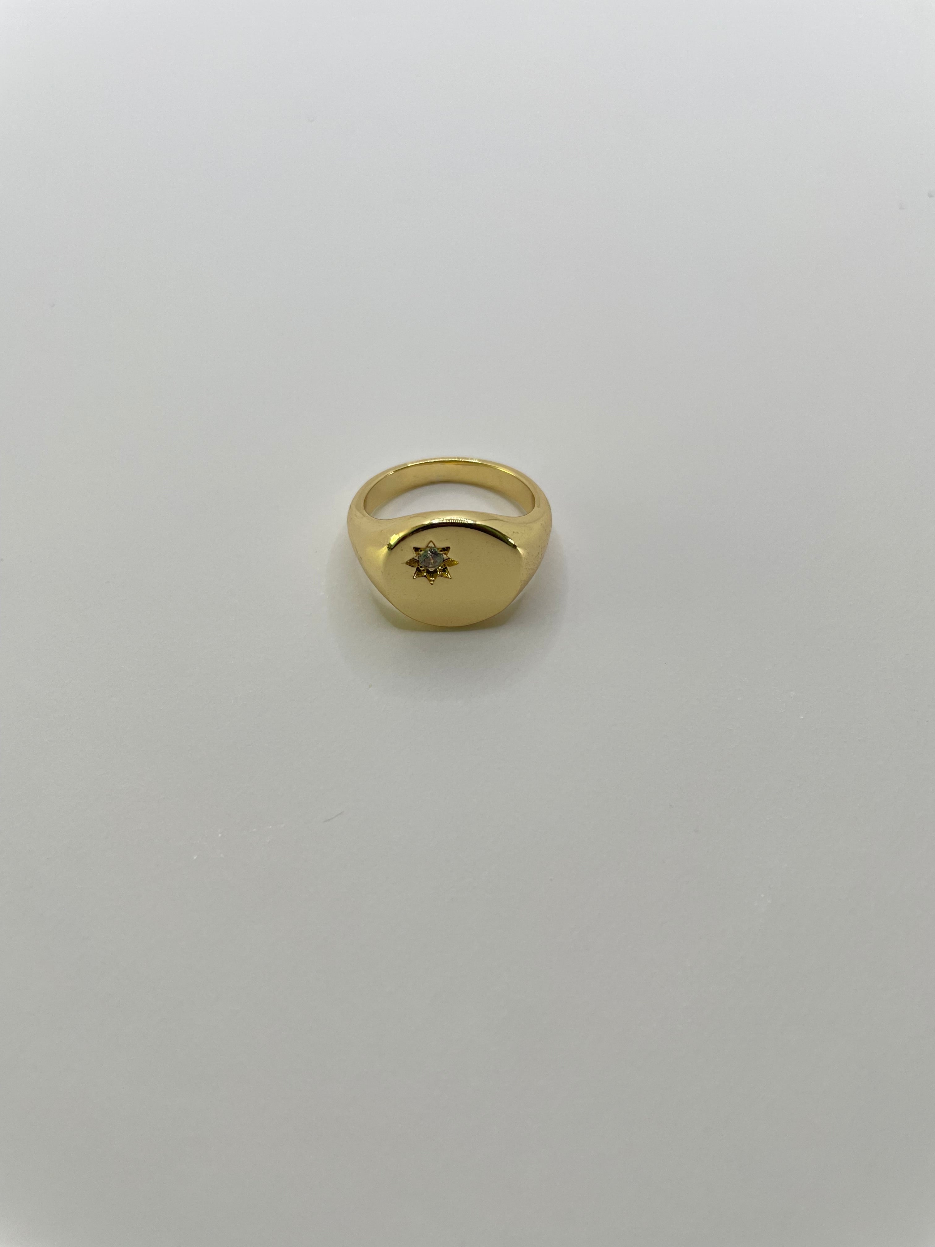 Nesisa Gold Classic Signet Ring
