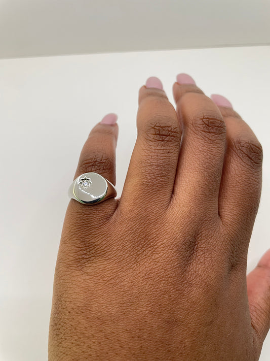 Nesisa Silver Classic Signet Ring