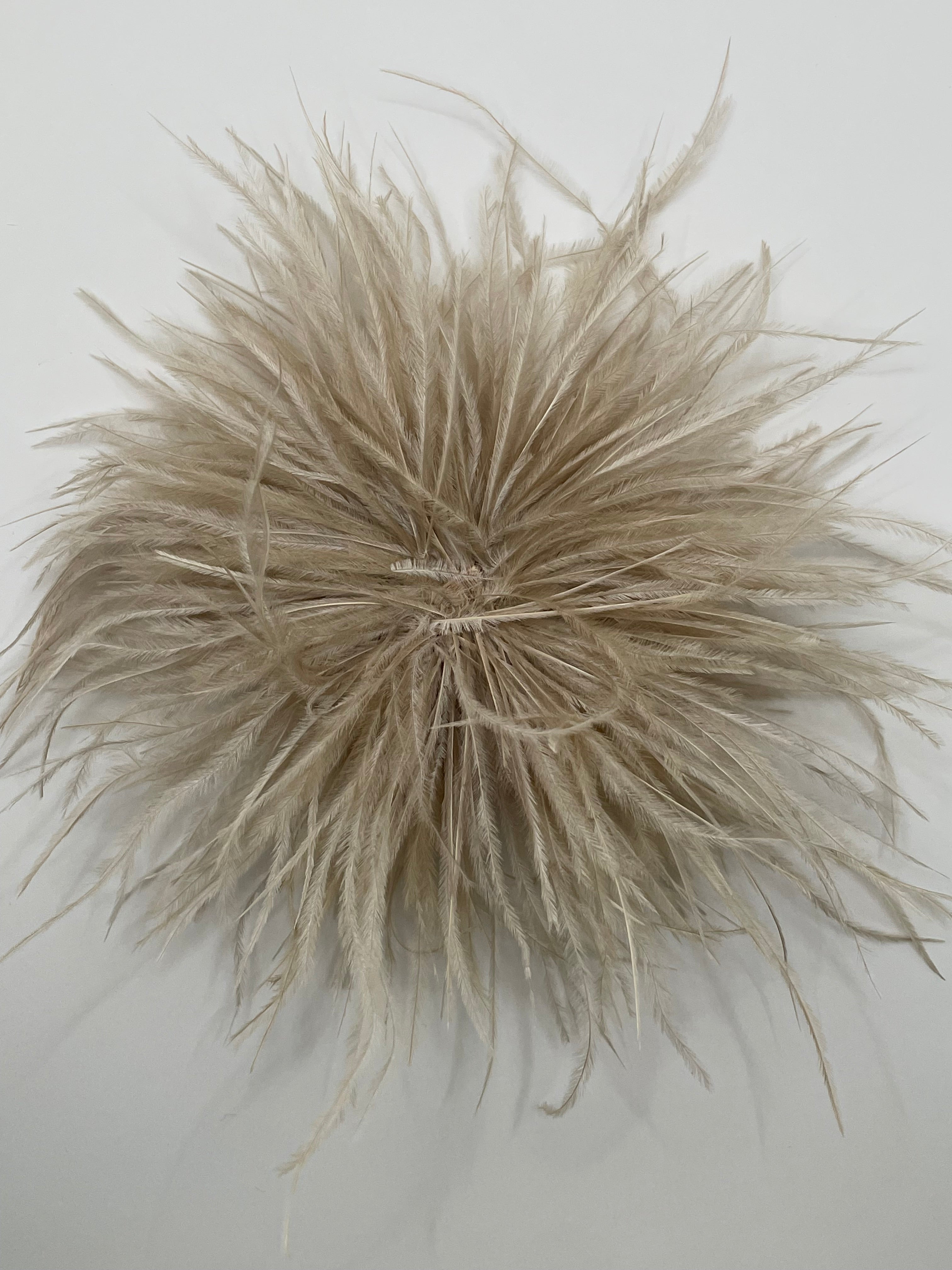 Londeka Gorgeous Grey Ostrich Feather Brooch