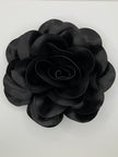 Cebo Oversized Black Blooming Rose Brooch