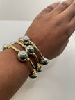 Khosi Mixed Metal Irregular Bead Bracelet Set