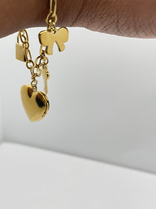 Nondi Gold Minimal Multi Charm Bracelet