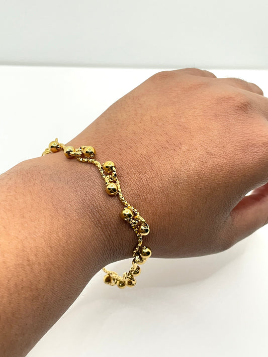 Nondumiso Gold Multi Cluster Ball Bracelet