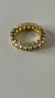 Khanyi Classic Oval Zirconia Encrusted Stackable Ring