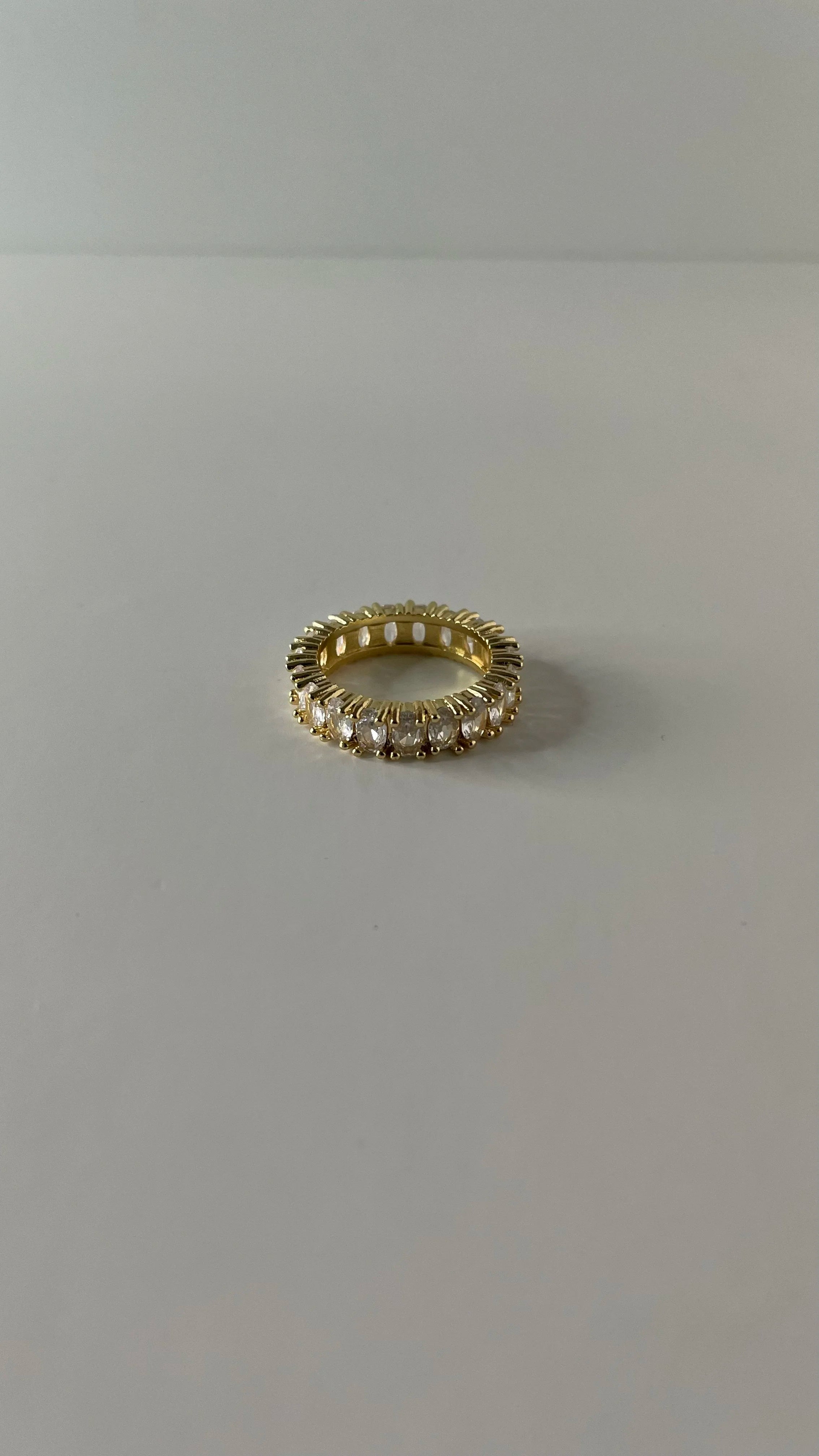 Khanyi Classic Oval Zirconia Encrusted Stackable Ring