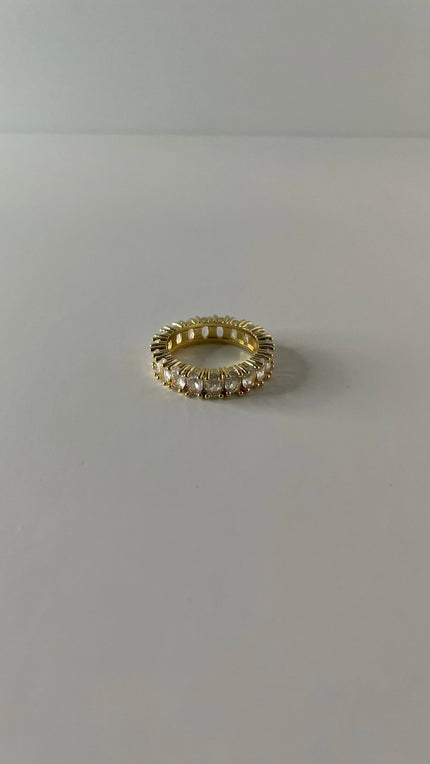 Khanyi Classic Oval Zirconia Encrusted Stackable Ring