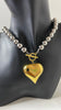 Najib Mixed Metal Chunky Heart Necklace