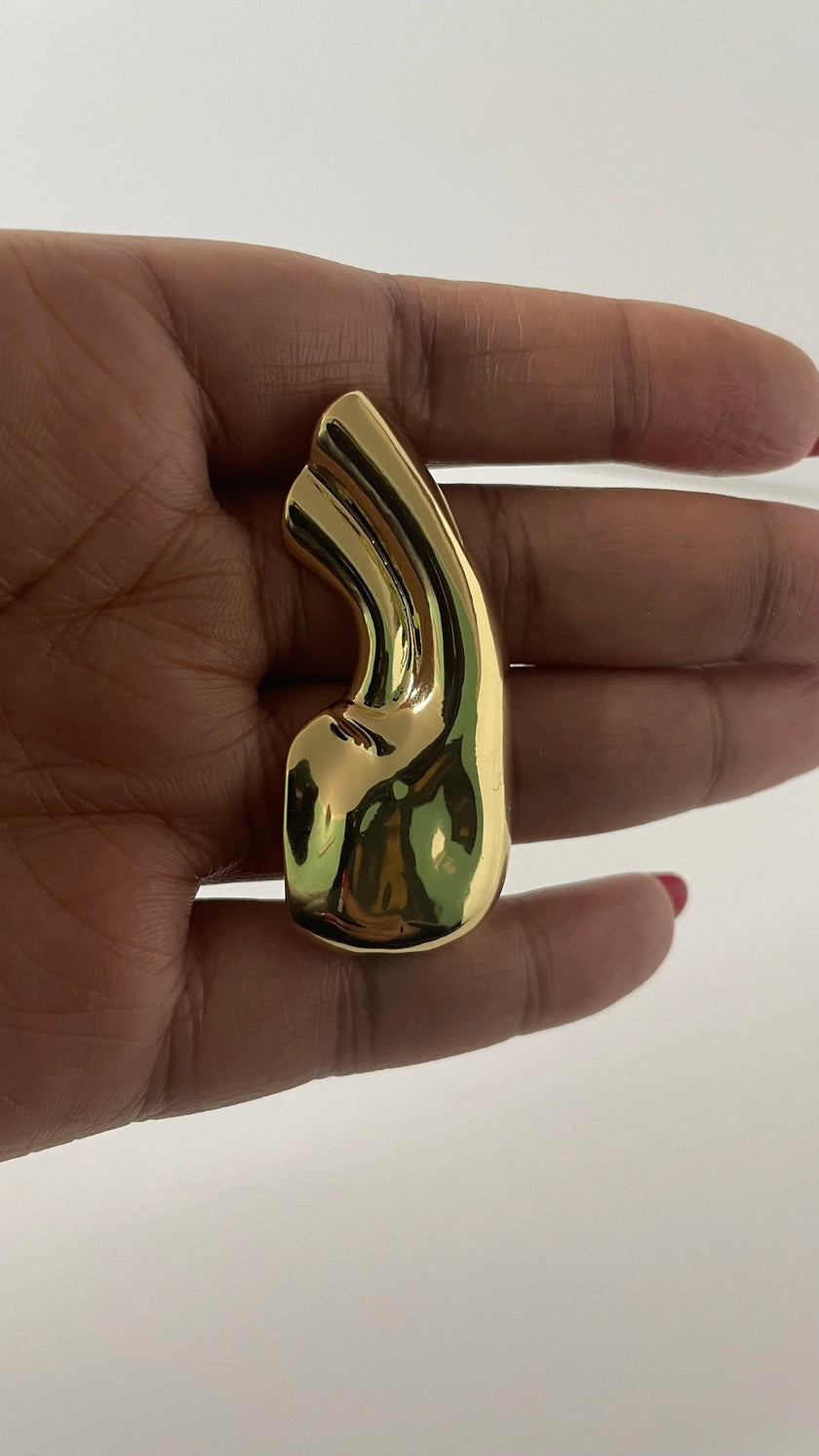 Berni Gold Half Ear Contour Earring