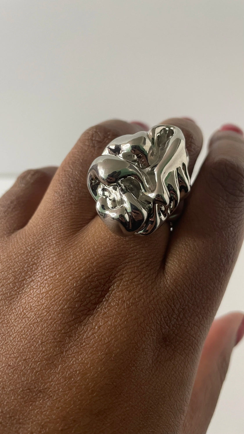 Mutsa Silver Molten Metal Ring