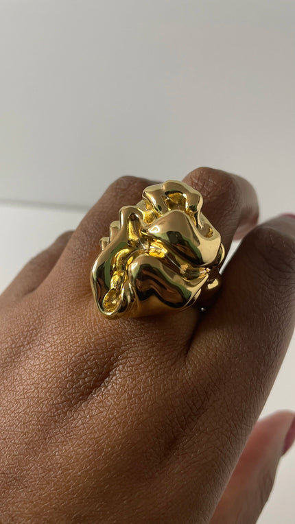Mutsa Gold Molten Metal Ring