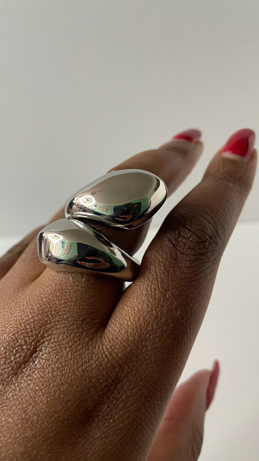 Kaya Silver Wrap Around Teardrop Ring