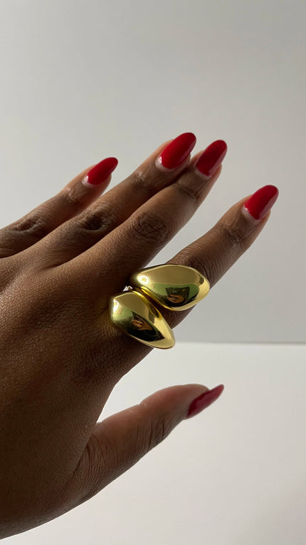 Kaya Gold Wrap Around Teardrop Ring
