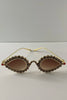 Berni Gold Embellished Tiff Droplet Sunglasses