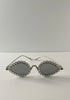 Berni Silver Embellished Tiff Droplet Sunglasses