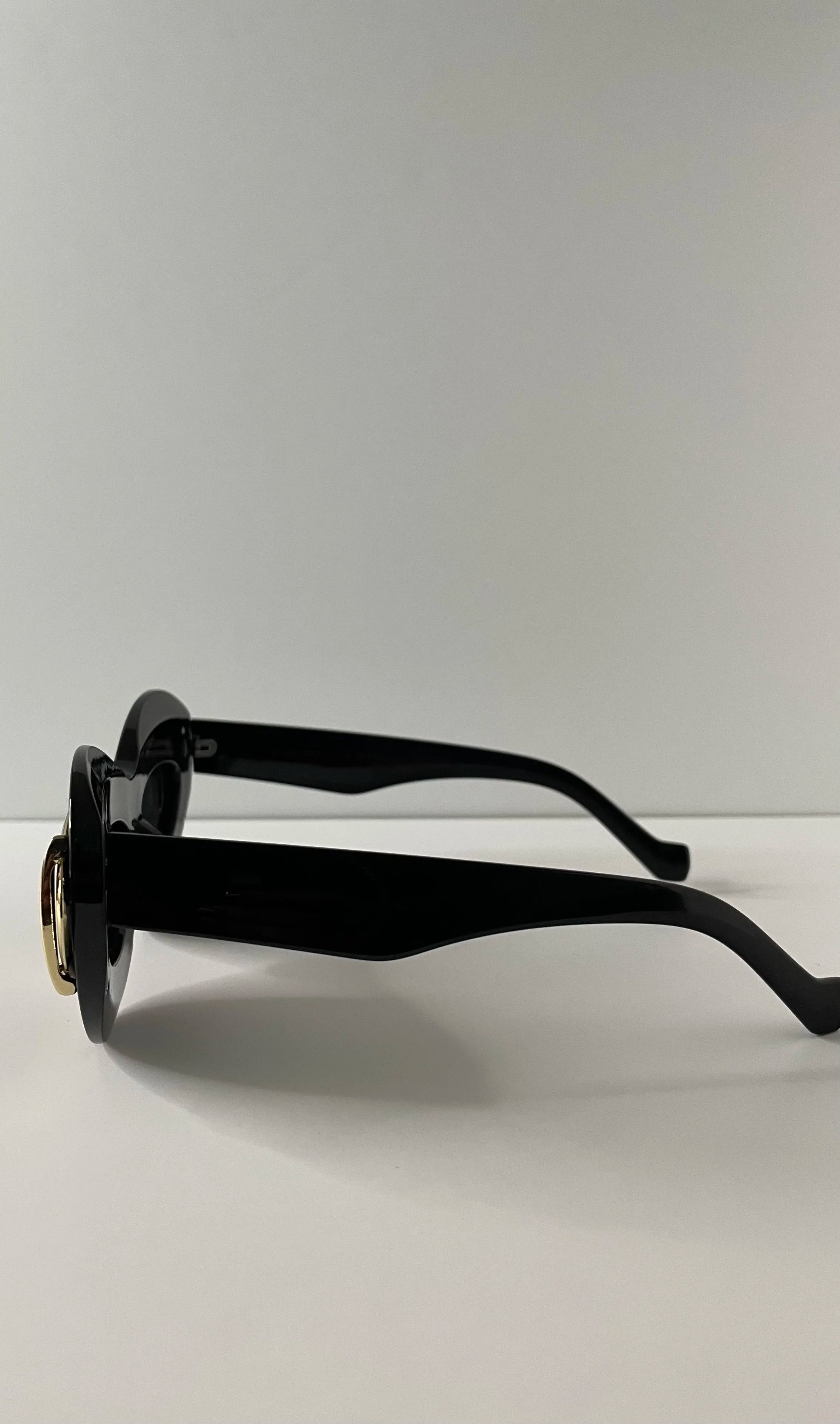 Noks Black & Gold Double Frame Cat-Eye Sunglasses