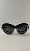 Noks Black & Gold Double Frame Cat-Eye Sunglasses