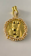Nthabe Gold Pearl Encrusted Anatomy Earrings