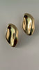 Thandi Gold Oval Textured Leaf Earrings