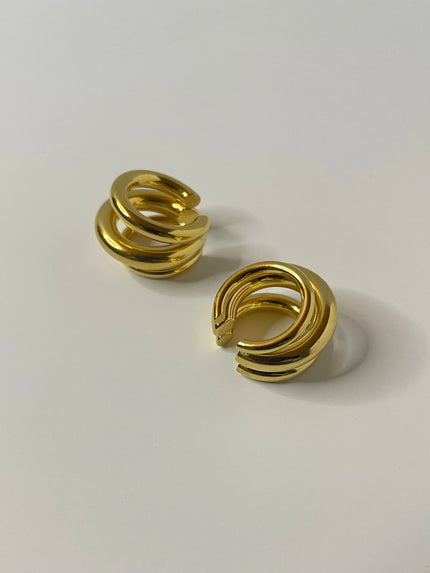 Rameen Gold Triple Thread Ear Cuff Earrings