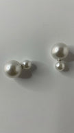 Sash Modern Double - Sided Pearl Earring