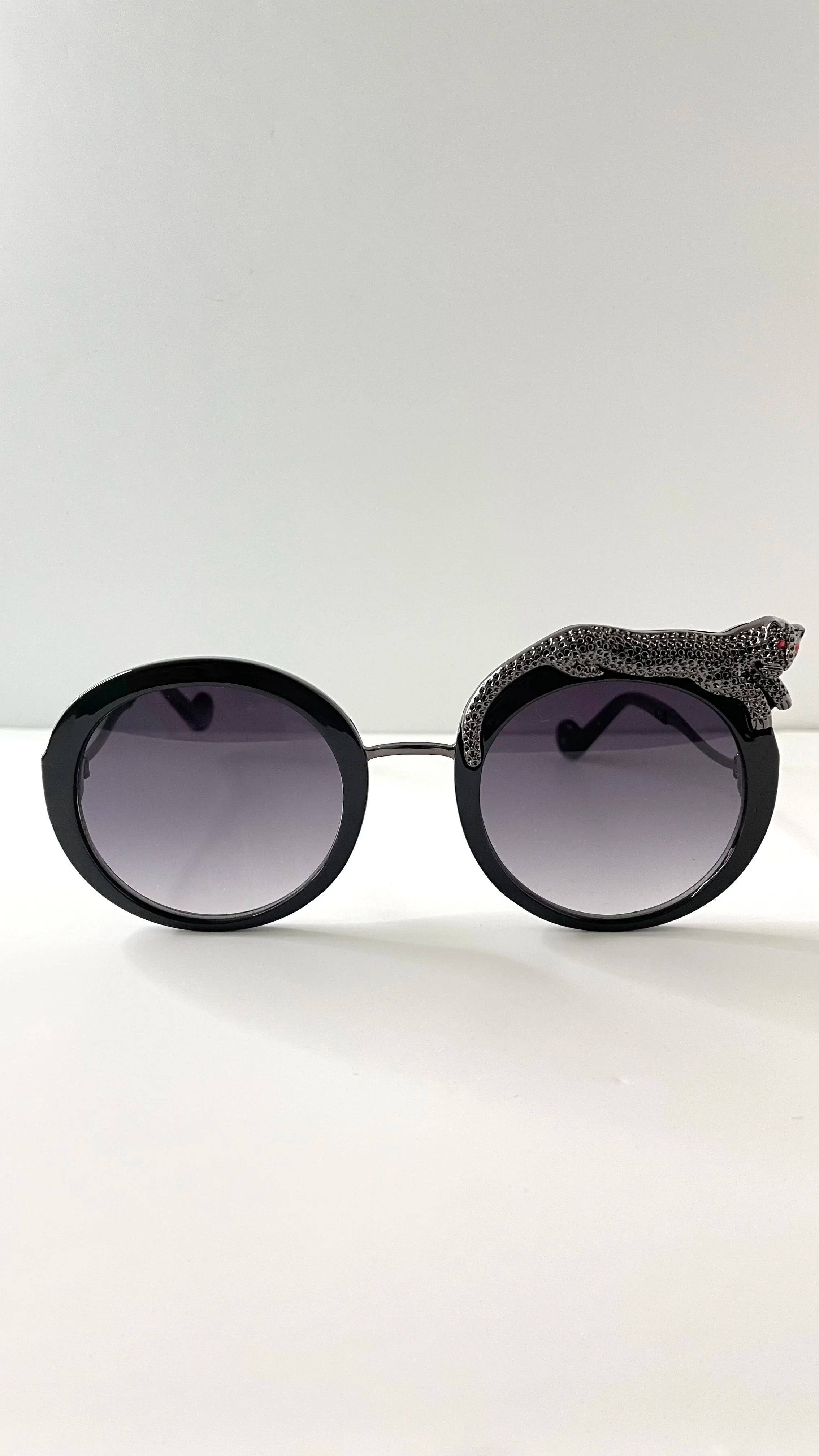Noku Black Embellished Tinted Lens Sunglasses