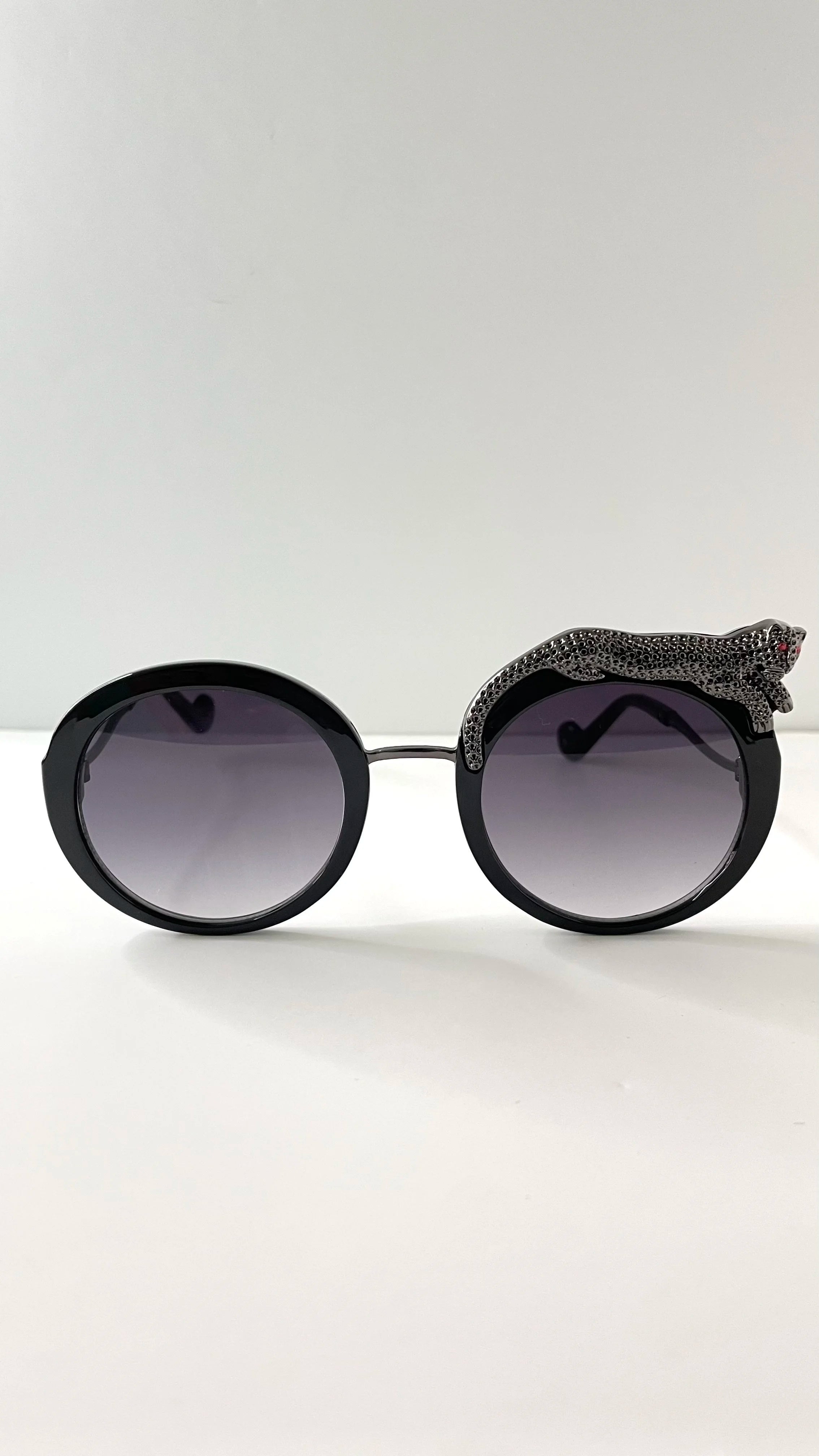 Noku Black Embellished Tinted Lens Sunglasses