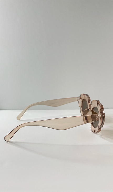Pretty Peach Flower Cat-Eye Sunglasses