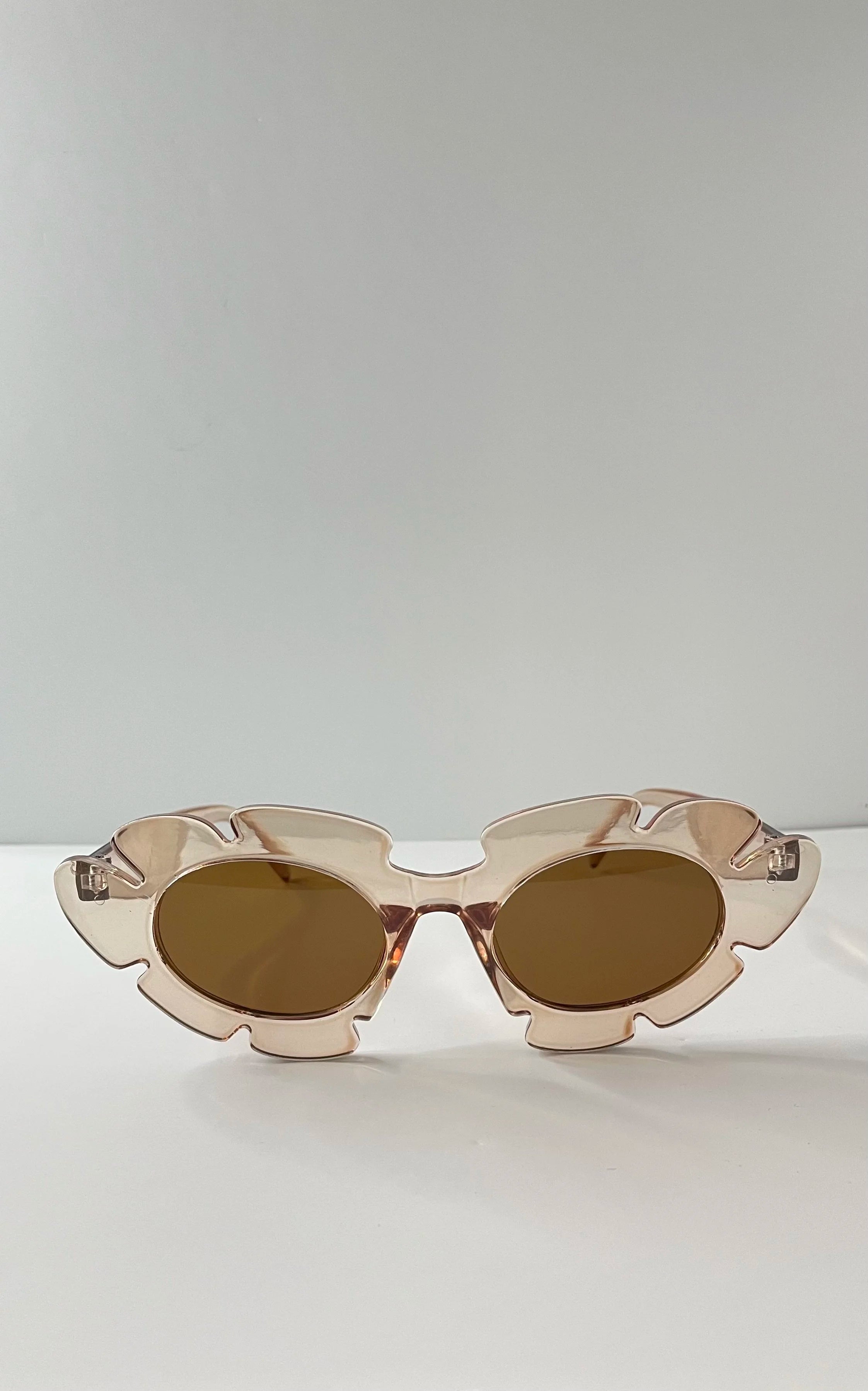 Pretty Peach Flower Cat-Eye Sunglasses