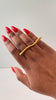 Tiana Cool Gold Wavy Line  Ring