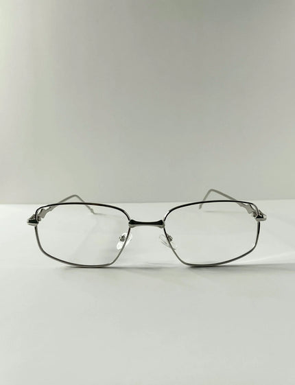 Tiana Silver Minimalist Clear Metal Glasses