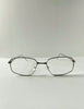 Tiana Silver Minimalist Clear Metal Glasses